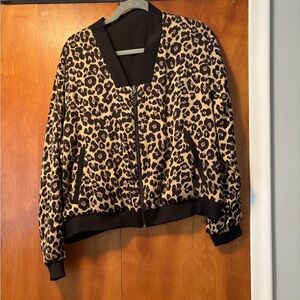 Stella & Dot silky reversible bomber jacket